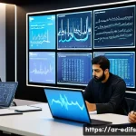 Home 22 멀티모달 학습을 위한 사례 기반 학습 - A modern AI research laboratory scene showcasing a diverse team of Arab data scientists collaborativ...