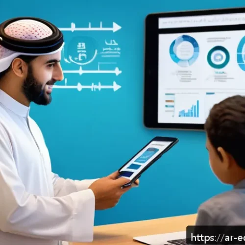 Home 30 멀티모달 학습의 경제적 효과 분석 - A modern Arabic classroom setting with diverse adult learners engaging with interactive multimedia c...